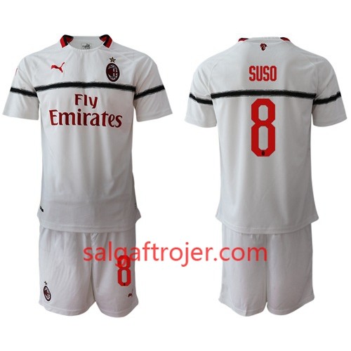 AC Milan Fodboldtrøjer Suso 8 Børn Udebanesæt 2018/19 Kort ærmer AC Milan Fodboldtrøjer Suso 8 Børn Udebanesæt 2018/19 Kort ærmer